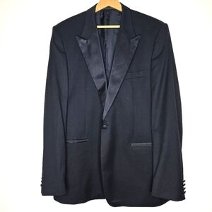 Boss Classic Black Blazer Mix Of Silk And Wool